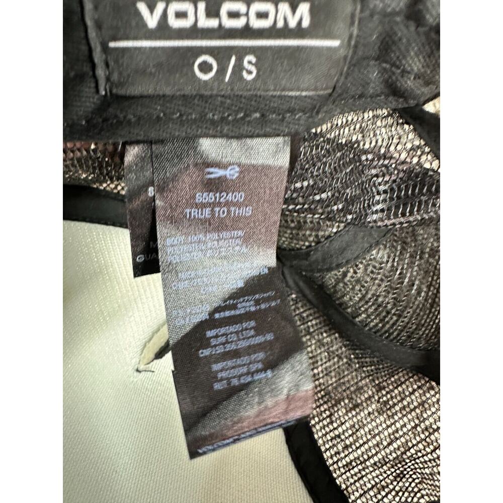 Volcom Stone Hat Mens OS Black Pink Mesh Snapback Trucker Cap Skater - Picture 9 of 9